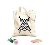 AILOONG Épées à nœud celtique irlandaises Irlande Sac de courses en toile de coton tissu épais de 12 oz Utilise comme sac cadeau 25x30cm Petit