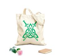 AILOONG Épées à nœud celtique irlandaises Irlande Sac de courses en toile de coton tissu épais de 340g/m² Utilise comme sac cadeau