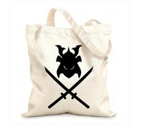 AILOONG Équipement de samouraï, épées de bureau, masque, katana Sac de courses en toile de coton tissu épais de 12 oz Utilise comme sac cadeau 35x40cm Grand