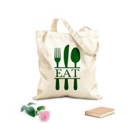 AILOONG Fourchette, couteau, cuillère, ustensiles de cuisine, ustensiles de restaurant, ustensiles de bistrot Sacs femme en calicot tissu épais de 340g/m² Pliable