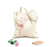 AILOONG Image de pissenlit, notes de musique, école de musique Sac de courses en toile de coton tissu épais de 340g/m² Utilise comme sac cadeau