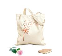 AILOONG Image de pissenlit, notes de musique, école de musique Sac de courses en toile de coton tissu épais de 340g/m² Utilise comme sac cadeau