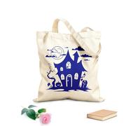 AILOONG Image d'une maison hantée pour Halloween Sacs bandoulière en toile de coton tissu épais de 340g/m² Utilise comme sac à outils