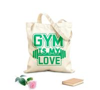 AILOONG La salle de sport, c'est ma passion, on peut l'utiliser Sac en toile à fond renforcé tissu épais de 340g/m² Utilise comme sac cadeau