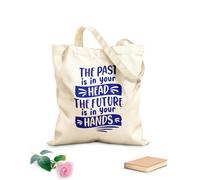 AILOONG Le passé est dans votre tête, l'avenir est entre vos mains. Conception typographique imprimée. Cabanes réutilisables tissu épais de 340g/m² Pliable