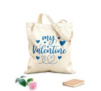 AILOONG Mon amour de la Saint-Valentin Sac en toile à fond renforcé tissu épais de 340g/m² Utilise comme sac cadeau