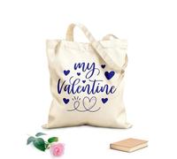 AILOONG Mon amour de la Saint-Valentin Sac en toile à fond renforcé tissu épais de 340g/m² Utilise comme sac cadeau