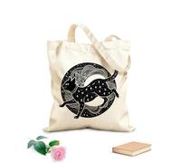 AILOONG mythe du chat qui saute Cabane à poignée plate tissu épais de 12 oz Remplace le cartable 25x30cm Petit