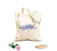 AILOONG Nuage de mots Gouvernance d'Internet Sacs bandoulière en toile de coton tissu épais de 340g/m² Utilise comme sac à outils