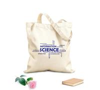 AILOONG Nuage de mots Sciences de l'information Sacs bandoulière en toile de coton tissu épais de 340g/m² Utilise comme sac à outils