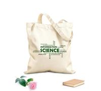 AILOONG Nuage de mots Sciences de l'information Sacs bandoulière en toile de coton tissu épais de 340g/m² Utilise comme sac à outils