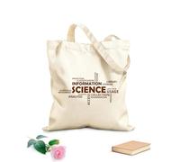 AILOONG Nuage de mots Sciences de l'information Sacs bandoulière en toile de coton tissu épais de 340g/m² Utilise comme sac à outils