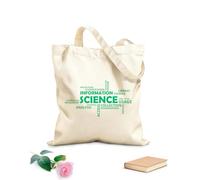 AILOONG Nuage de mots Sciences de l'information Sacs bandoulière en toile de coton tissu épais de 340g/m² Utilise comme sac à outils
