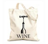 AILOONG Ouvre-bouteille de bar à vin, ouvre-bouteille d'alcool, ouvre-bouteille de restaurant, cuisine Sacs femme en calicot tissu épais de 12 oz Pliable 35x40cm Grand