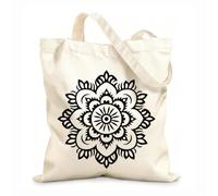 AILOONG Pack de silhouettes de mandalas abstraits à motifs géométriques modernes Sac cadeau pour bouteille de vin en toile tissu épais de 12 oz S'accorde avec les vêtements 35x40cm Grand