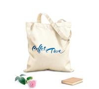 AILOONG phrase sur l'heure du café et la calligraphie Cabane à poignée plate tissu épais de 340g/m² Remplace le cartable