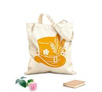 AILOONG Sac cadeau pour bouteille de vin en toile d'un chapeau orné d'une plume et d'un trèfle tissu épais de 340g/m² S'accorde avec les vêtements