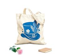 AILOONG Sac cadeau pour bouteille de vin en toile d'un chapeau orné d'une plume et d'un trèfle tissu épais de 340g/m² S'accorde avec les vêtements