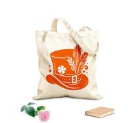 AILOONG Sac cadeau pour bouteille de vin en toile d'un chapeau orné d'une plume et d'un trèfle tissu épais de 340g/m² S'accorde avec les vêtements