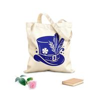 AILOONG Sac cadeau pour bouteille de vin en toile d'un chapeau orné d'une plume et d'un trèfle tissu épais de 340g/m² S'accorde avec les vêtements