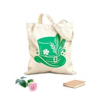 AILOONG Sac cadeau pour bouteille de vin en toile d'un chapeau orné d'une plume et d'un trèfle tissu épais de 340g/m² S'accorde avec les vêtements