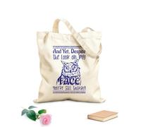 AILOONG Sac cadeau pour bouteille de vin en toile Et pourtant, malgré mon expression, tu continues à parler. tissu épais de 340g/m² S'accorde avec les vêtements