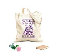 AILOONG Sac cadeau pour bouteille de vin en toile Et pourtant, malgré mon expression, tu continues à parler. tissu épais de 340g/m² S'accorde avec les vêtements