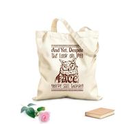 AILOONG Sac cadeau pour bouteille de vin en toile Et pourtant, malgré mon expression, tu continues à parler. tissu épais de 340g/m² S'accorde avec les vêtements