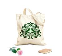 AILOONG Sac cadeau pour bouteille de vin en toile icône de style glyphe représentant une plume de paon tissu épais de 340g/m² S'accorde avec les vêtements