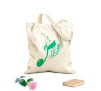 AILOONG Sac cadeau pour bouteille de vin en toile Logo avec des notes de musique et des ailes tissu épais de 340g/m² S'accorde avec les vêtements