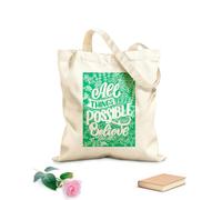 AILOONG Sac cadeau pour bouteille de vin en toile Tant que vous croyez que tout est possible, citations inspirantes tissu épais de 340g/m² S'accorde avec les vêtements