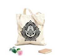 AILOONG Sac cadeau pour bouteille de vin en toile une icône de style glyphe représentant un symbole de prière tissu épais de 12 oz S'accorde avec les vêtements 25x30cm Petit