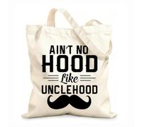 AILOONG Sac cadeau pour bouteille de vin en toile Y a pas de quartier comme celui de l'oncle pour la fête des pères tissu épais de 12 oz S'accorde avec les vêtements 25x30cm Petit