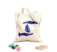 AILOONG Sac de courses en toile de coton Clinique de médecine anatomique cardiaque Soins de santé Mains tissu épais de 340g/m² Utilise comme sac cadeau