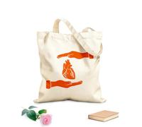 AILOONG Sac de courses en toile de coton Clinique de médecine anatomique cardiaque Soins de santé Mains tissu épais de 340g/m² Utilise comme sac cadeau
