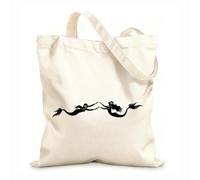 AILOONG Sac de courses en toile de coton Fille Mythe Beauté Couple Sirènes tissu épais de 12 oz Utilise comme sac cadeau 25x30cm Petit