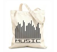 AILOONG Sac de courses en toile de coton Musique Akvalayzer Morceau de musique Salon de musique tissu épais de 12 oz Utilise comme sac cadeau 25x30cm Petit