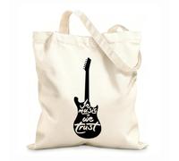 AILOONG Sac de courses en toile de coton Musique de guitare électrique en laquelle nous avons confiance tissu épais de 12 oz Utilise comme sac cadeau 25x30cm Petit