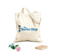 AILOONG Sac de courses en toile de coton Salon de coiffure pour messieurs, moustache, coupe de cheveux, rasage tissu épais de 340g/m² Utilise comme sac cadeau