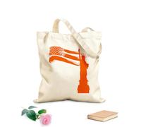 AILOONG Sac de courses en toile de coton Statue de la Liberté, drapeau des États-Unis tissu épais de 340g/m² Utilise comme sac cadeau