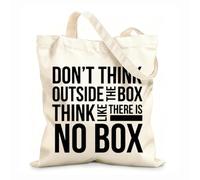 AILOONG Sac de plage en polyester et coton Citations inspirantes sur la pensée créative tissu épais de 12 oz Matière douce pour la peau 35x40cm Grand