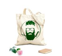 AILOONG Sac de plage en polyester et coton Coiffeur pour hommes, barbe, coupe de cheveux, coiffure, salon de beauté, style de mode tissu épais de 340g/m² Matière douce pour la peau