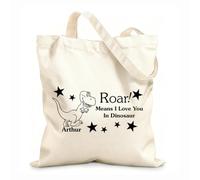 AILOONG Sac de plage en polyester et coton Parc des dinosaures Baby Dino Playroom tissu épais de 12 oz Matière douce pour la peau 25x30cm Petit