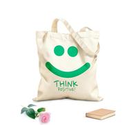 AILOONG Sac de plage en polyester et coton Pensée positive, citations inspirantes, culture d'entreprise tissu épais de 340g/m² Matière douce pour la peau