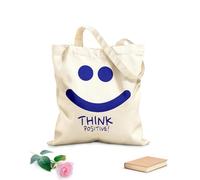 AILOONG Sac de plage en polyester et coton Pensée positive, citations inspirantes, culture d'entreprise tissu épais de 340g/m² Matière douce pour la peau