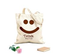 AILOONG Sac de plage en polyester et coton Pensée positive, citations inspirantes, culture d'entreprise tissu épais de 340g/m² Matière douce pour la peau