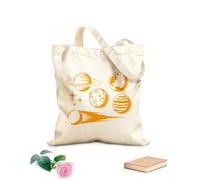 AILOONG Sac de plage en polyester et coton Planète Espace Étoiles Planète Garçon tissu épais de 340g/m² Matière douce pour la peau