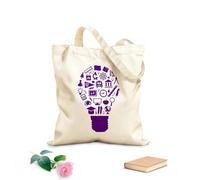 AILOONG Sac de plage en polyester et coton Recherche sur le concept de philosophie scolaire, d'éducation et d'outils d'apprentissage tissu épais de 340g/m² Matière douce pour la peau