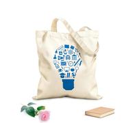 AILOONG Sac de plage en polyester et coton Recherche sur le concept de philosophie scolaire, d'éducation et d'outils d'apprentissage tissu épais de 340g/m² Matière douce pour la peau