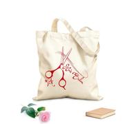 AILOONG Sac de plage en polyester et coton Salon de coiffure, ciseaux, salon de beauté, salon de manucure tissu épais de 340g/m² Matière douce pour la peau